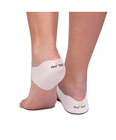 Heal A Heel Silicone Heal Cups (Medium) | Heel Cups for Cracked Heels | Comfortable and Durable Heel Cup for Cracked Heel Repair | Cracked Feet Treatment | Silicone Socks | Natural Dry Heel Solution Medium (Pack of 2)