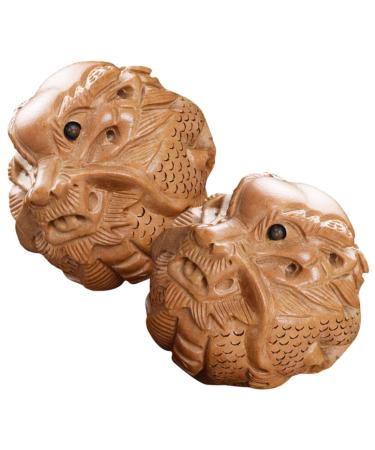 Ibasenice 2 pieces massage-baoding balls Baoding balls for hands the guncle practice training ball wooden balls for tinkering hand exercise balls shot ball massage ball fitness ball gymnastics ball
