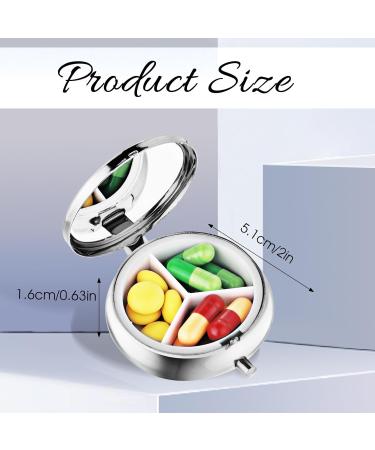 Sibba Metal Pill Box - Small Travel Organizer for Vitamins Fish Oil & Supplements - Multi-Functional Medicine Tin for Daily Use & Trips - Buy Online on GoSupps.com