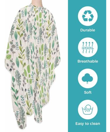 Autumn Leaves Barber Cape | Vintage Eucalyptus Hair Cutting Cape for Women Men & Kids | Adjustable 55x63 Inch Salon Accessories - Buy Online on GoSupps.com