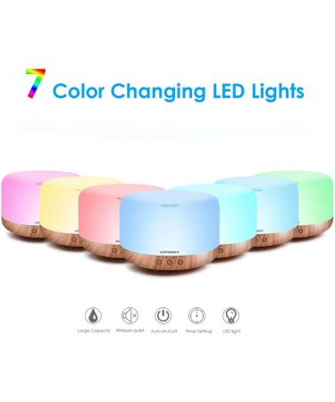 URPOWER 1000ml Essential Oil Diffuser with Remote Control - 5-in-1 Ultrasonic Aromatherapy Humidifier - Adjustable Mist Mode, 4 Timer Settings - 20 Hrs Runtime - Large Room, Study, Yoga, Spa - A-yellow - Buy Online on GoSupps.com