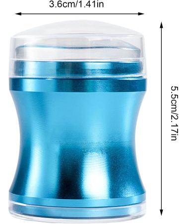 Nail Art Stamper with Schabern | Silicone Nail Stamps for Manicure | Blue Transparent Soft Stamp - International Shipping Available - Buy Online on GoSupps.com