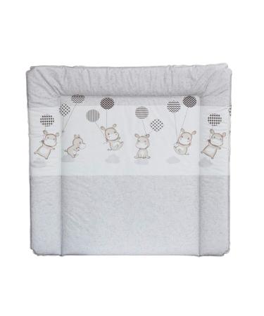 Wrapping 77 x 73 cm changing pad for 80 cm wide diapering for chests of drawers e.g. from New Swedish Design or Puckdaddy pollutant washable hippo gray