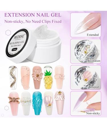 MIZHSE Clear Sculpture Builder Gel 15g - Non-Stick Hand Nail Extension Hard Gel for Nail Art - Buy Online on GoSupps.com