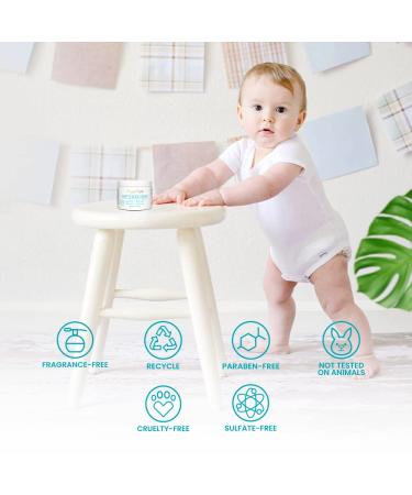 Organic Baby Eczema Cream with Manuka Honey & Shea Butter - Soothes Dry & Itchy Skin - 4 oz - Buy Online on GoSupps.com