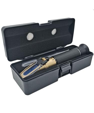 Salinity Refractometer ATC Function | Dual Scale Specific Gravity Saltwater Test Kit | Ideal for Seawater Aquarium Fish Tank | GoldBlack - Buy Online on GoSupps.com