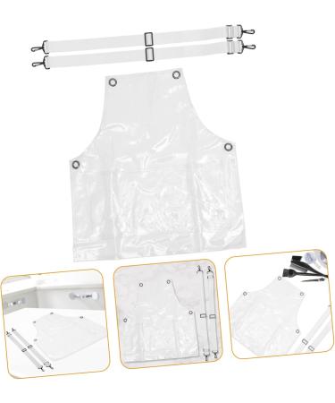 FRCOLOR Kitchen barber apron hair dresser apron hairstylist aprons for women unisex apron oil resistant clear apron kitchen apron cooking apron dishwashing apron tpu white Miss Apron - Buy Online on GoSupps.com