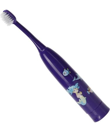 Mermaid Purple Electric Toothbrush - Waterproof 6000 RPM Soft PBT Brush for Kids | Cartoon Pattern Dental Care Device - 1 Pack - Buy Online on GoSupps.com