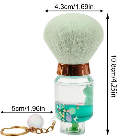 Loose Setting Powder Brush | Loose Powder Makeup Brush | Portable Face Brush for Women Cheek Makeup Brush for Blush Shadow Face Highlight Green - Buy Online on GoSupps.com