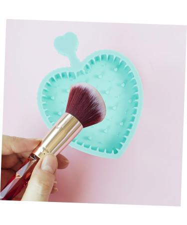 FOMIYES 3pcs Makeup Brush Cleaning Pad makeup cleaning brush scrubber silicone scrubbers Brush cleaning tool eye shadow brush mat silicone makeup mat Dryer Silica gel Heart-shaped 12x9cmx3pcs Light Greenx3pcs - Buy Online on GoSupps.com