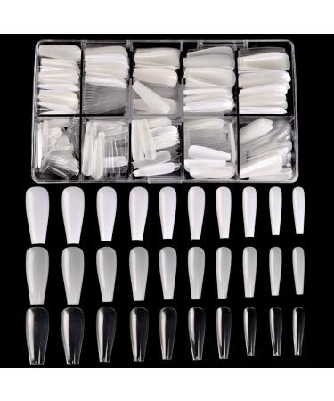 Alexnailart 500 pieces of nail tips False nails Complete cover French acrylic fake artificial fingernails with box 10 sizes 3 colors (HC70)
