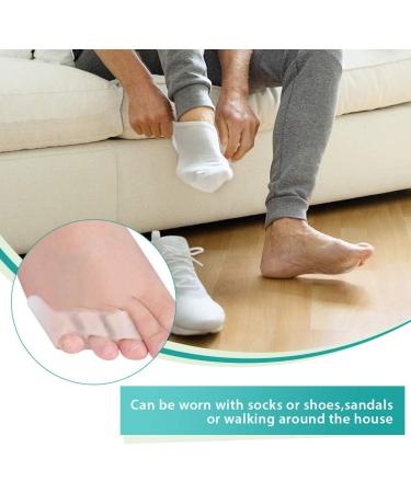 Pinky Toe Separators - 2 Pairs Gel Protectors for Overlapping & Curled Toes - Buy Online on GoSupps.com