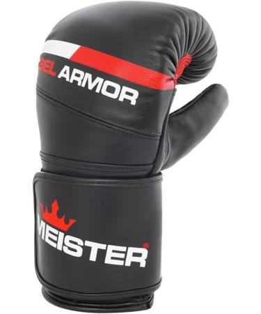 Meister Gel Armor Cowhide Leather Bag Mitts with Wrist Support - Black (12oz-16oz) - Large/X-Large - Buy Online on GoSupps.com