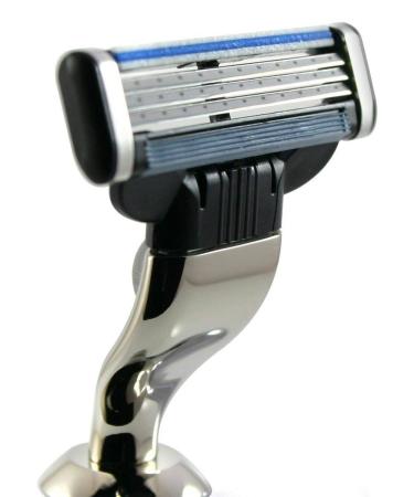 Edwin Jagger Chrome Mach3 Razor Handle - Orange Imitation Horn - Premium Shaving Accessory for International Shipping - Buy Online on GoSupps.com