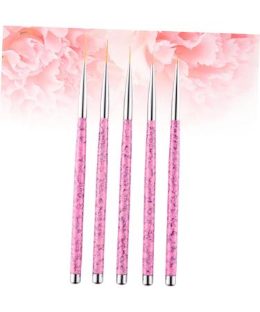 FRCOLOR 5 Piece Set Nail Art Liner Brush Polish Brush Pen Tools Nail Brush Kit Nail Polish Drawing Pen Nail Art Tools Nail Art Pen Painted Pen Pull Set Pink - Buy Online on GoSupps.com