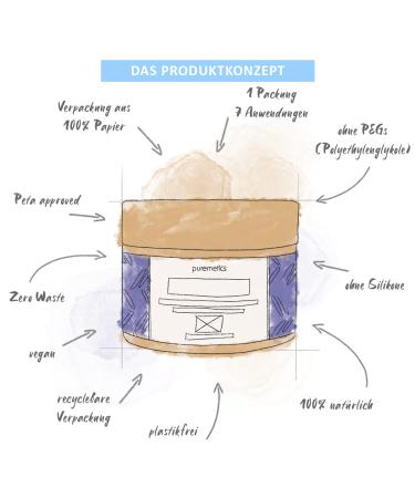 Puremetics Peel-Off Mask Hyaluron | Anti-Aging Hydroboost for Dry Tired & Mature Skin | 100% Natural Vegan & Plastic-Free | Zero Waste Natural Cosmetics - Buy Online on GoSupps.com