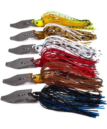 Chatterbait Artificial Bait Set - 6-Piece Spinner Fishing Lure for Pike Trout & Perch - International Shipping Available - Buy Online on GoSupps.com