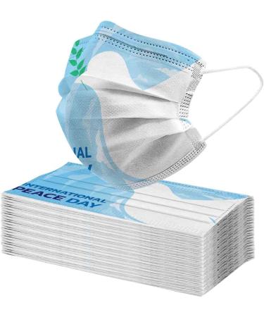 50 pcs Adult One-Way 3-Layer Mouth Protection - Breathable Pigeon Motif Neck Gaiter Scarf for Men - Buy Online on GoSupps.com
