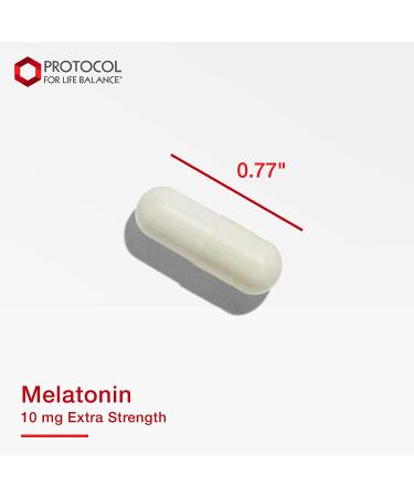 Buy Protocol for Life Balance Melatonin Extra Strength 10mg - 100 Veg Capsules for Sleep Support - Buy Online on GoSupps.com
