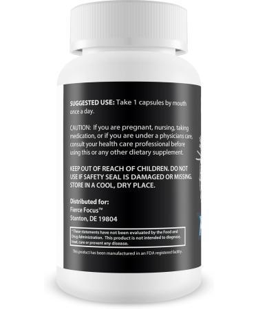 Fierce Focus - Natural Brain Function Support Supplement | Memory Focus & Clarity Nootropic - 30 Capsules - Buy Online on GoSupps.com