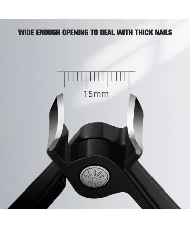 Fnyes Large Toe Nail Clippers for Thick Nails - 15mm Wide Cheek & Metal Nail Files | Ideal for Hard Toenails - International Shipping - Buy Online on GoSupps.com