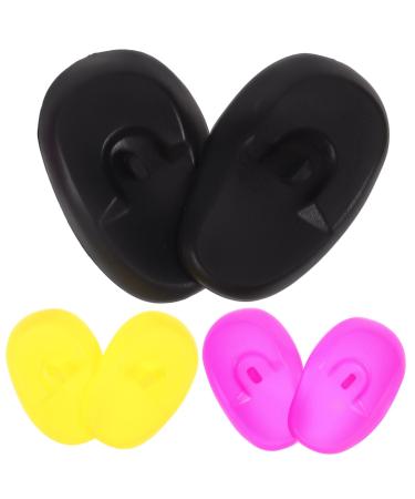 Beatifufu 3 Pairs Silicone Ear Covers Ear Protectors Ear Covers When Coloring Hair Ear Caps for Hair Dye Ear Water Protection Hair Coloring Ear Covers Reusable Ear Covers Ear Shower Caps
