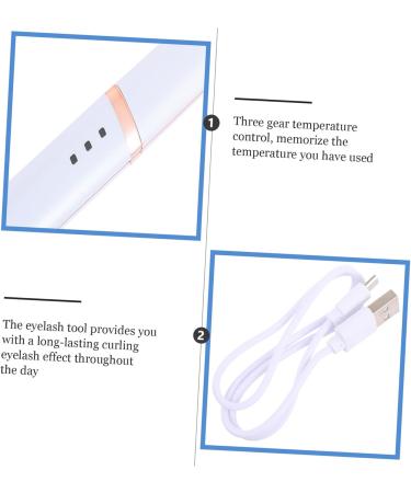 Housoutil Eyelash Curler USB Rechargeable Lash Curler Eyelash Styling Tool Lash Tool Mini Eye Lash Make- up Tool Natural Mascara Mini Curler White Abs Cosmetic Curling Iron - Buy Online on GoSupps.com