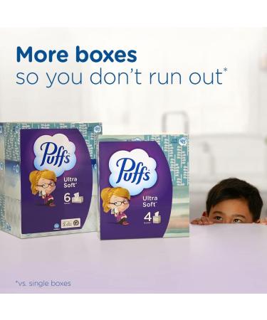 Puffs Ultra Soft Non-Lotion Tissues, 10 Cubes, 56 Tissues per Box - Pack of 10 - Buy Online on GoSupps.com