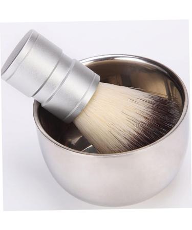 Buy Minkissy Stainless Steel Shaving Bowl & Brush Set | Men's Beard & Shave Essentials | Travel-Friendly Razor Kit - Buy Online on GoSupps.com