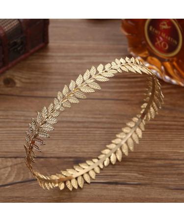 Minleer 3 Pack Roman Laurel Leaf Crown Tiara Greek Goddess Headband - Halloween Costume Accessories for Girls Women - Gold Leaf Head Wreath - Buy Online on GoSupps.com