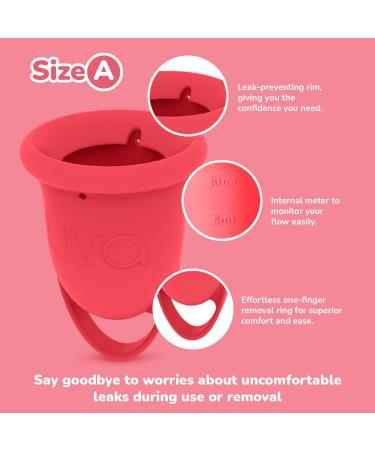 UVA 2 Reusable Menstrual Cup Kit - Size A for Moderate Flow | Durable Leak-Proof Silicone | Includes Sterilizer & Travel Bag | Eco-Friendly Period Solution - Buy Online on GoSupps.com