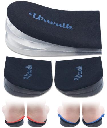 Urwalk 3 Layers Adjustable Supination & Over - Pronation Adhesive Corrective Gel Shoe Inserts  Medial& Lateral Heel Wedge Lifts for