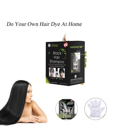 10-Bag/Box Black Semi-Permanent Hair Color Shampoo - Instant Hair Dye - Buy Online on GoSupps.com
