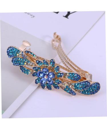 minkissy 1pc Rhinestone Hair Clips Bridal Hair Clip Rhinestone Barrettes Crystal Hair Clips Rhinestone Hair Barrette Women Hair Clips Flower Hair Clip Bride Spring Ponytail - Buy Online on GoSupps.com