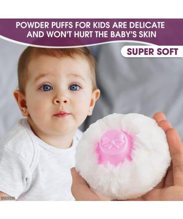 Baby Powder Container with Puff - 2Pcs Body Powder Puff Set for Bath and Travel - Talcum Powder Applicator Kit for Women - Buy Online on GoSupps.com