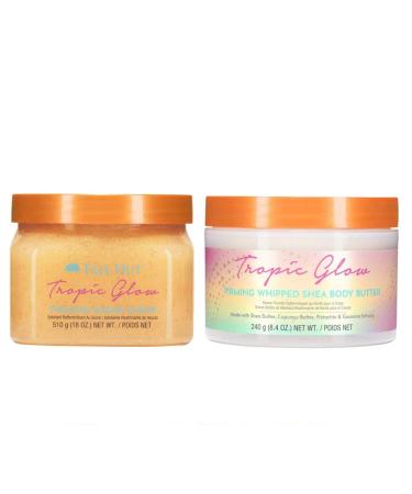 Tree Hut Tropical Glow Shea Sugar Scrub and Body Lotion Bundle. Holiday Gift Set 2022