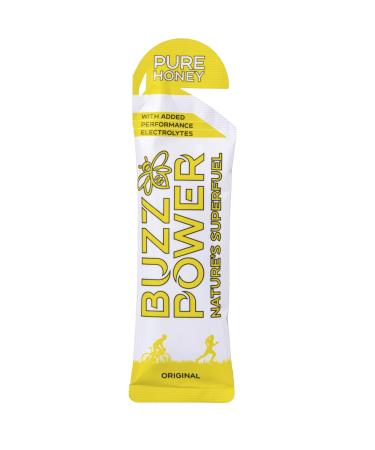 Buzz Power Natural Energy Gel | 25 g Glucose & Fructose Carbohydrate from Pure Organic Honey with Sports Electrolytes | Best for Exercise Performance Endurance Sports & Outdoor Activities (20)
