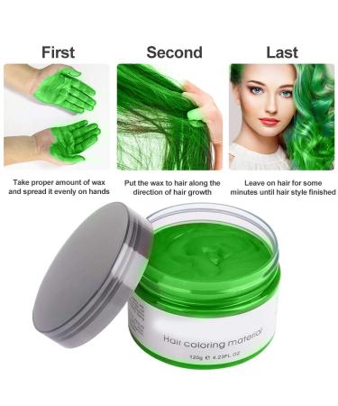 Acosexy Green Hair Dye Wax 4.23oz for Instant Hairstyle - Natural Coloring for Cosplay, Halloween Parties - Buy Online on GoSupps.com