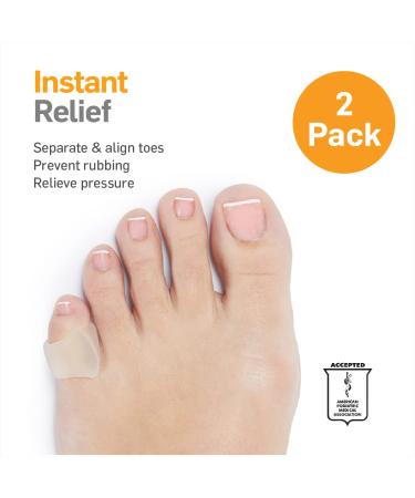 Natracure Advanced Gel Toe Separator with Toe Loop - Spacer, Corrector, and Straightener for Bent, Crooked, Overlapping Toes - Small Size (2 Pack) - Buy Online on GoSupps.com
