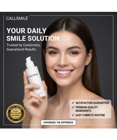 CALLSMILE Pro Whitening Gel - 4-6 Month Supply (2 oz) - Professional-Grade Hydrogen Peroxide Toothpaste Add-in - Up to 6 Shades Whiter in 30 Days - Easy Daily Use with Any Toothpaste - Buy Online on GoSupps.com