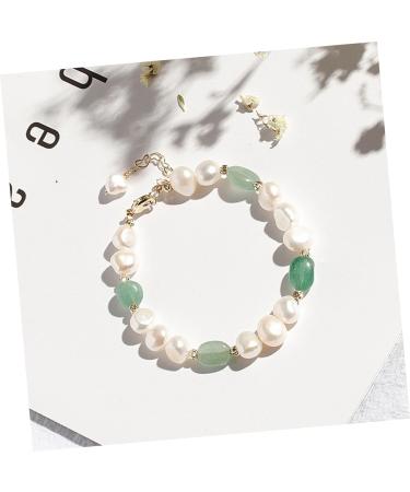 COLLBATH Charm Bracelet Mothers Day Pearl Bracelet Green Aventurine Bracelet Wrist Chain Fashion - Buy Online on GoSupps.com