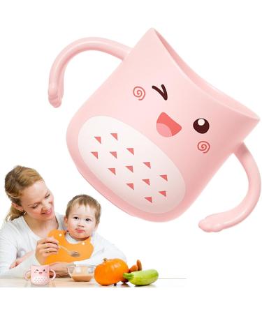 Toothbrush Mugs for Kids Cartoon Dinosaur Toothbrush Mug Wide Mouth Cup Design Tooth Brushing Supplies for Children Boys and Girls Cle-ca Pink - Buy Online on GoSupps.com