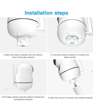 Holaca Baby Monitor Holder for HelloBaby HB40 HB65 BL9052-2 & More | Universal 1/4 Screw Compatibility - Buy Online on GoSupps.com