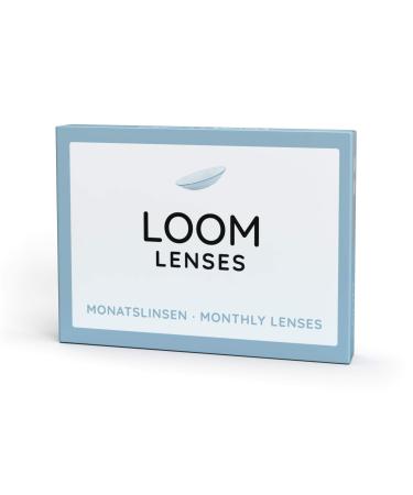 Loom lenses monthly lenses soft 3 pieces |BC 8.6 |Dia 14.2 |Contact lenses with strength: -1.75 diopters -1.75 diopttria 8.6 millimeters 14.20 millimeters 3