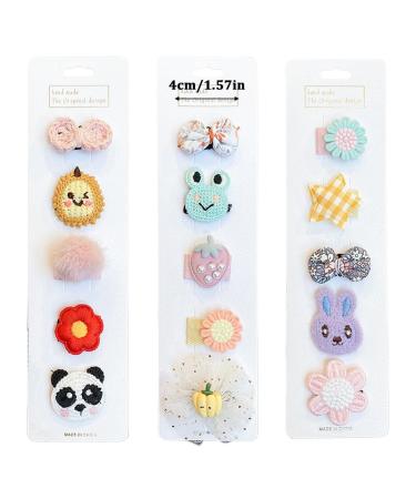 15 Pcs Baby Hair Clips - No Slip Tiny Bow Barrettes & Sweet Hairpins for Newborns & Toddlers - Cute Accessories for Girls - Buy Online on GoSupps.com
