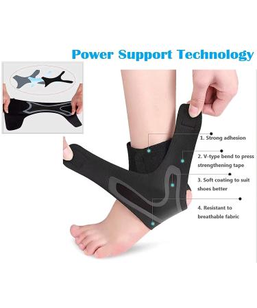 Ankle Brace Support for Men & Women - Sprained Ankle, Plantar Fasciitis, Achilles Tendonitis - Injury Recovery - Adjustable Strap - 1 Pair - Buy Online on GoSupps.com