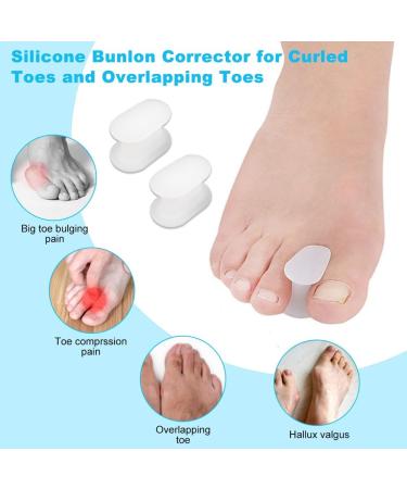 Autuuuckee Silicone Toe Spreader & Separator 4 Pairs for Bunions & Hallux Correction Comfort & Support in White  - Buy Online on GoSupps.com