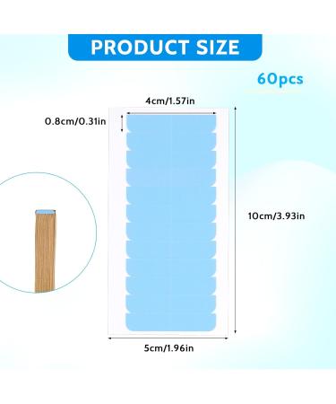 60 Pieces Lace Wig Tape - Double Sided Waterproof Adhesive for Human Hair Extensions | Invisible Replacement Tabs - Buy Online on GoSupps.com