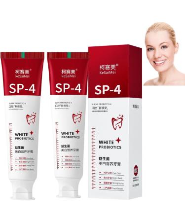 Fivfivgo 4TM probiotic whitening toothpaste SP 4 toothpaste whitening SP-4 lightening toothpaste SP-4 probiotic toothpaste for lightening fresh breath toothpaste (2PCs)