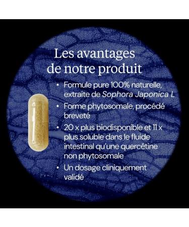 Querc tine optimis e Phospholipide Quercefit - Microencapsul e 20x plus Biodisponible - Antioxydant & Immunit - 250 mg 60 g lules v g tales (1 2 mois) - Fabrication fran aise - Dynveo Optimis e-250mg/60 - Buy Online on GoSupps.com